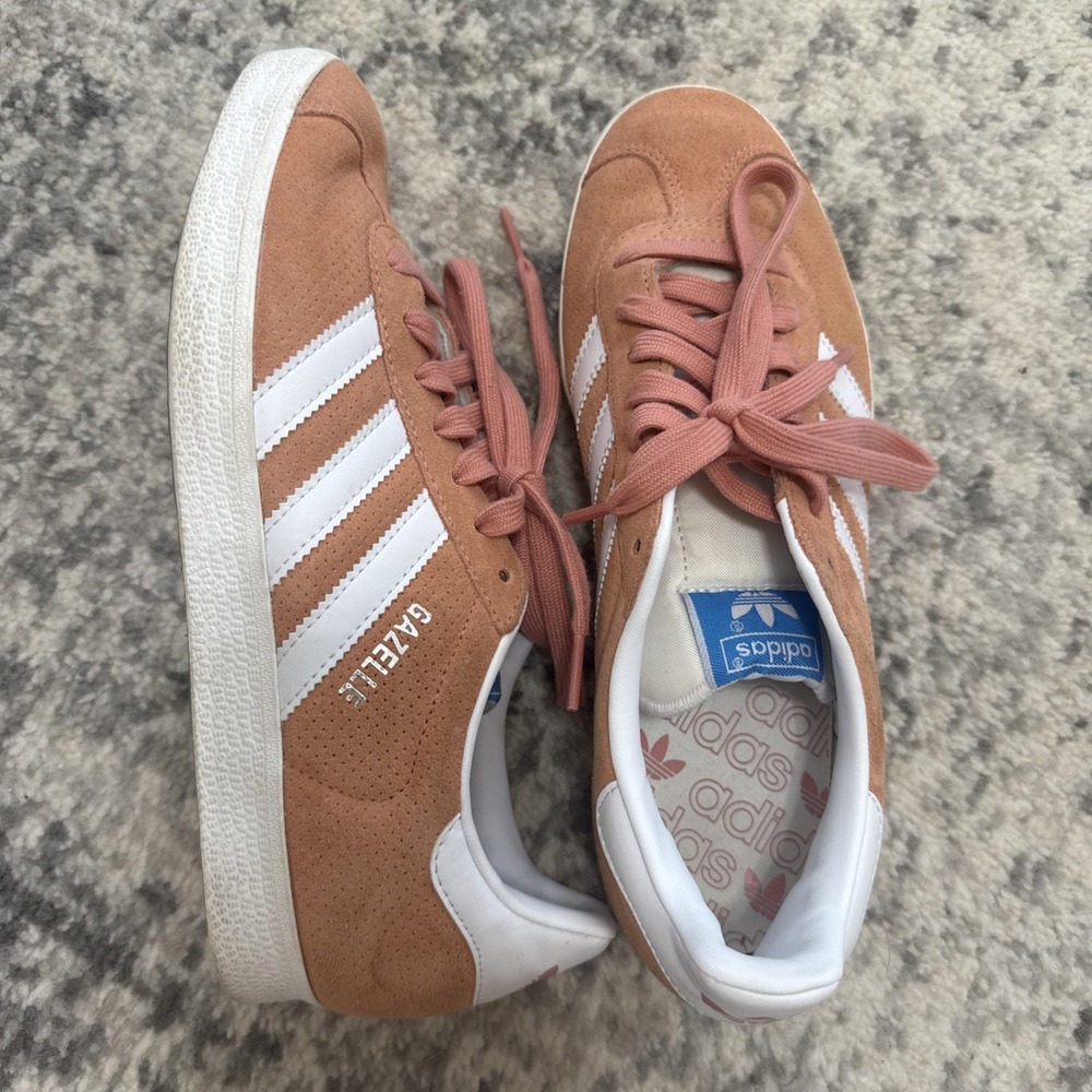 Adidas Gazelle Peach Women's 7 Great Condition Rare - Picture 3 of 5